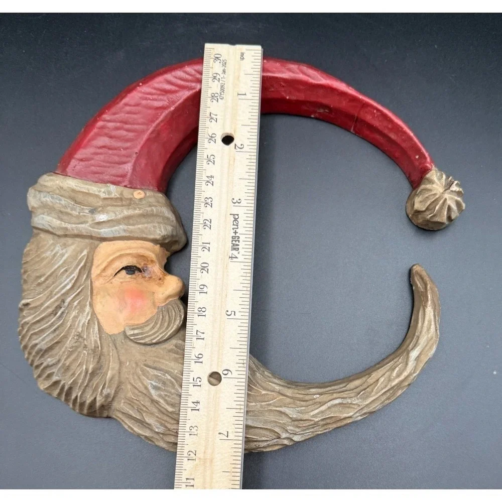 Vintage House Of Lloyd Old Christmas Santa Half Moon Around The World Wall Decor